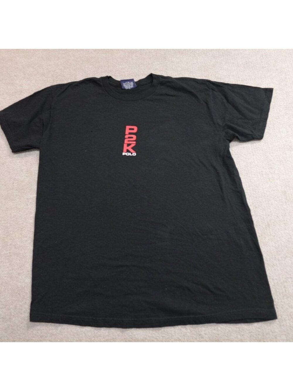 Vintage Polo Sport Shirt Medium Black P2K Y2K